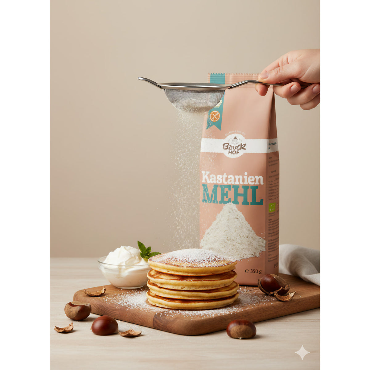 Bauckhof Bio Kastanienmehl glutenfrei 350g - fit and life shop