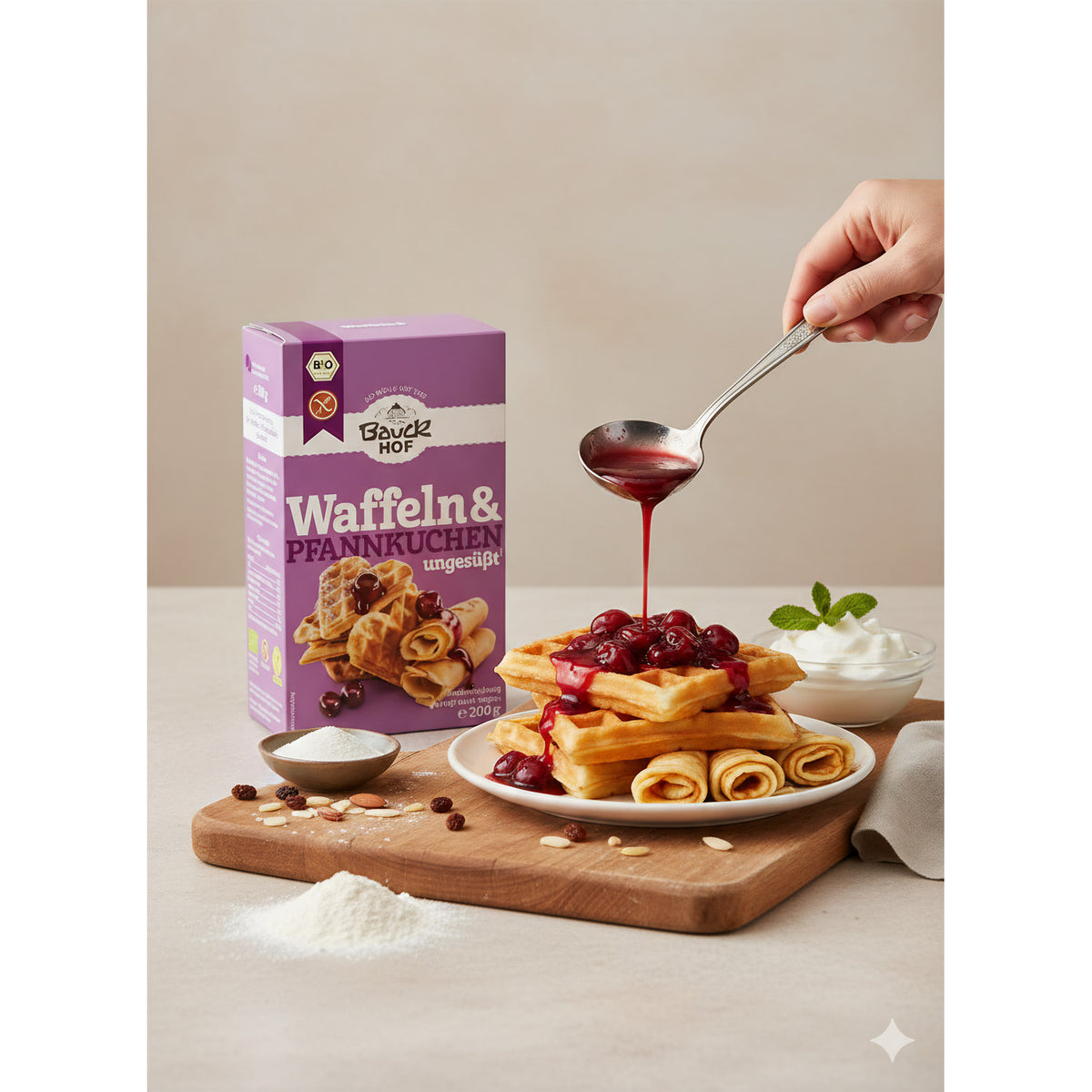 Bauckhof Waffeln & Pfannkuchen glutenfrei Bio 200g - fit and life shop
