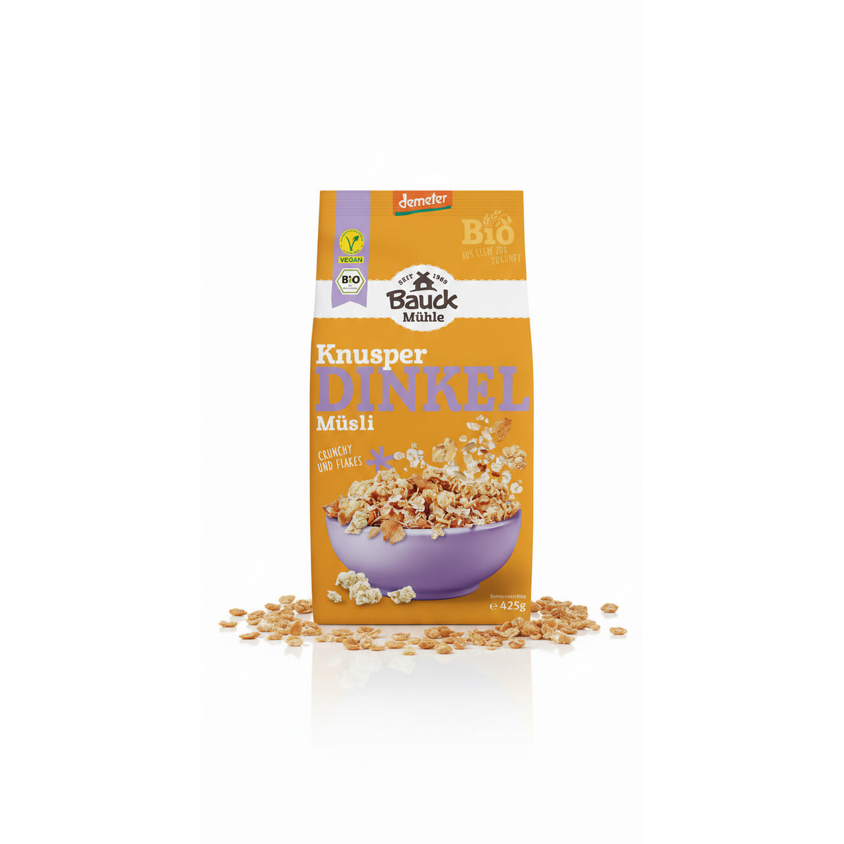 Bauckhof Dinkel Müsli, Knusperzart (1 x 425g) - fit and life shop