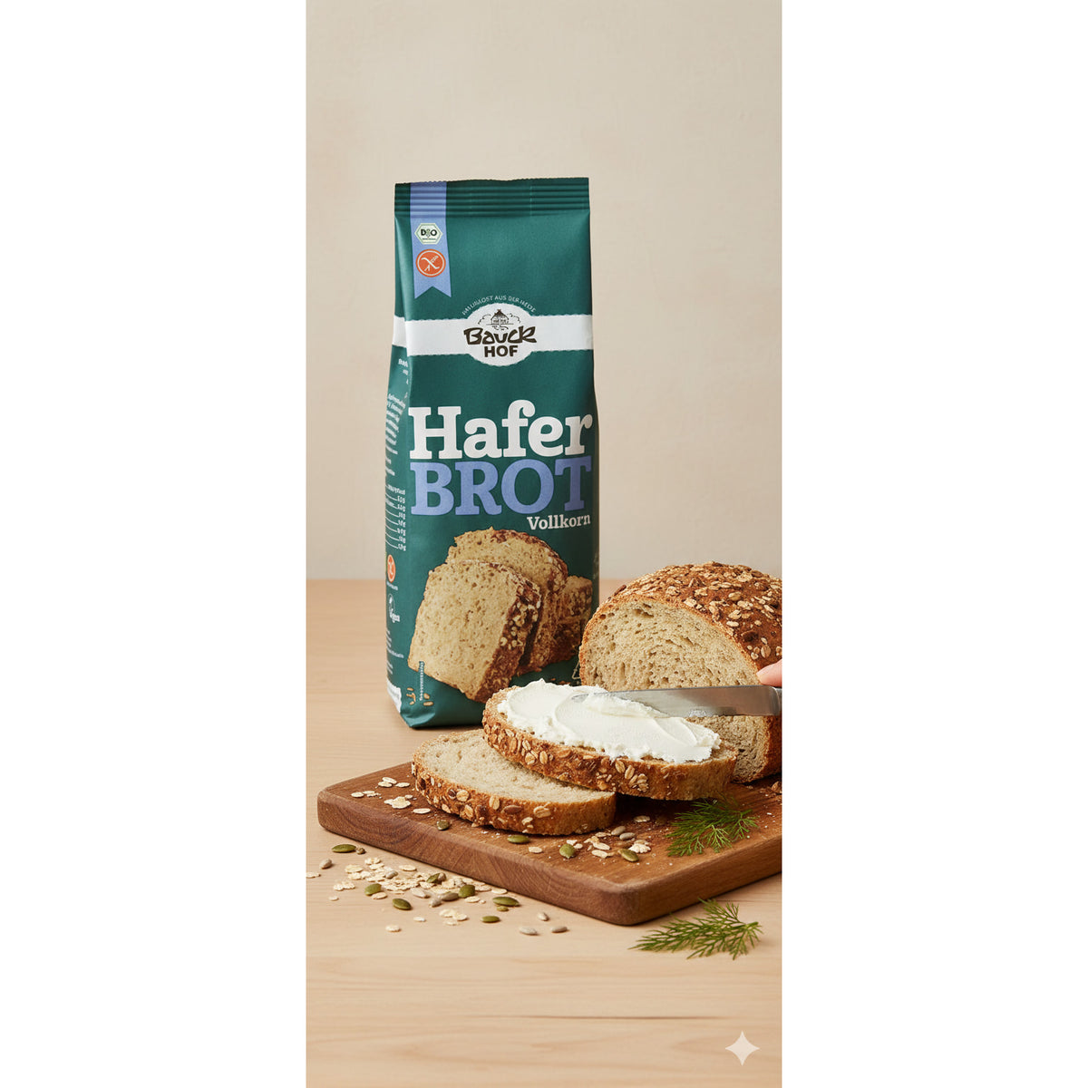 Bauckhof Bio Haferbrot Brotbackmischung, glutenfrei, 500 g - fit and life shop