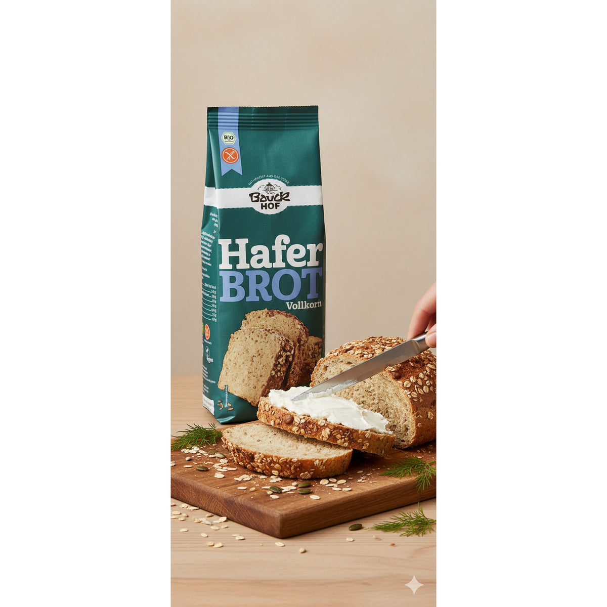 Bauckhof Bio Haferbrot Brotbackmischung, glutenfrei, 500 g - fit and life shop