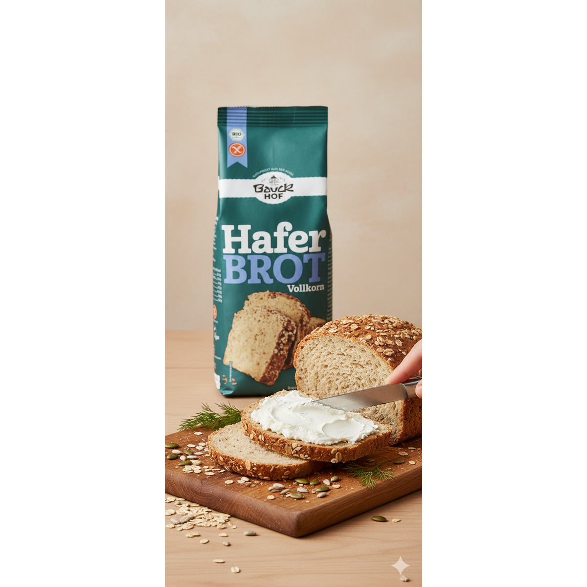 Bauckhof Bio Haferbrot Brotbackmischung, glutenfrei, 500 g - fit and life shop
