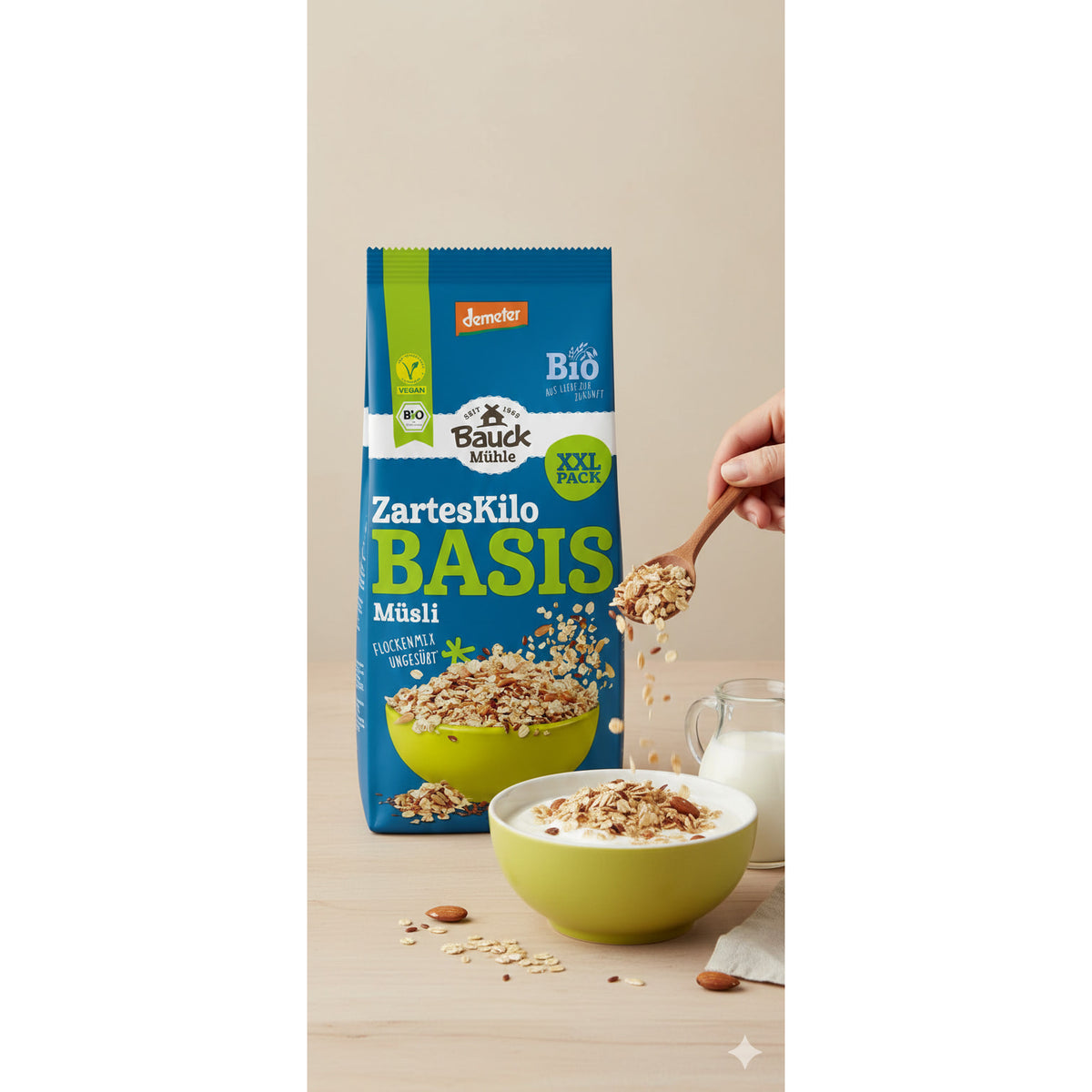 Bauck Bio Zarte Kilo - Basis Müsli, 1 kg - fit and life shop