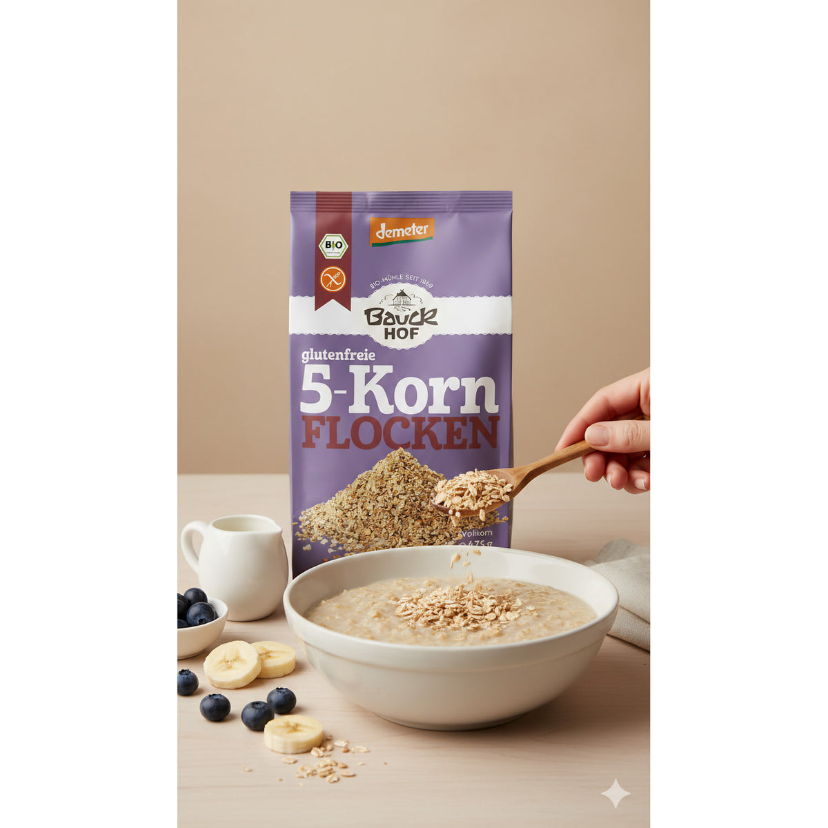 Bauck Bio 5-Korn Flocken, 475 g - fit and life shop