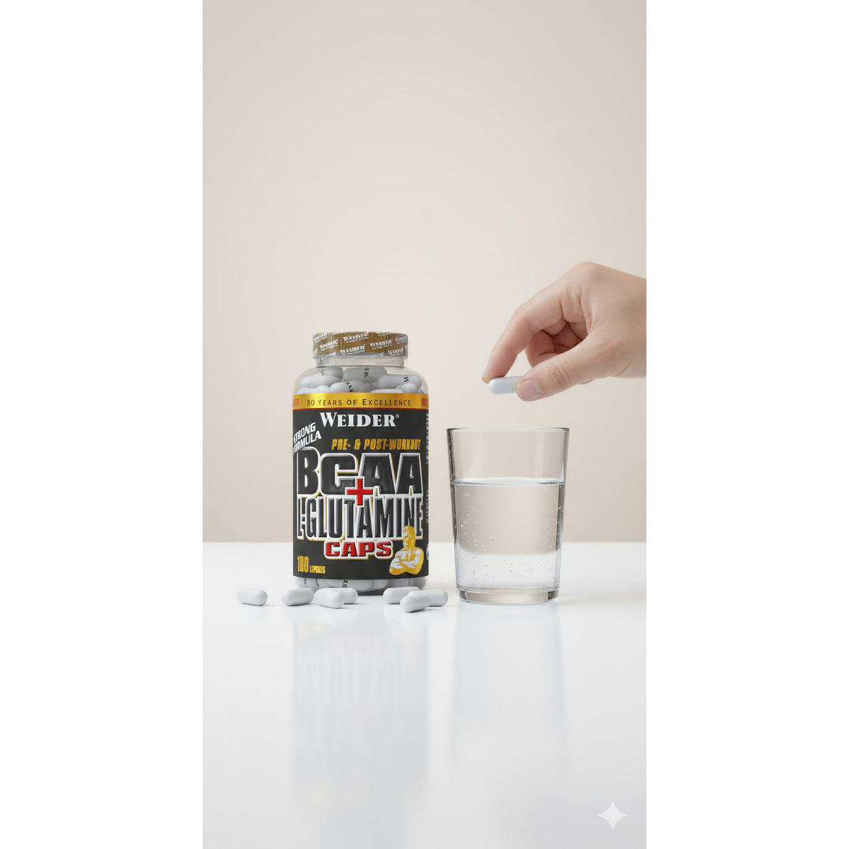 Weider BCAA + Glutamin - 180 Kapseln - fit and life shop