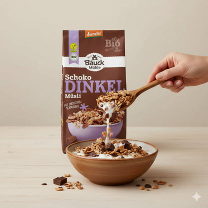 Bauck HOF Dinkel Müsli Schokozart, 425g - fit and life shop