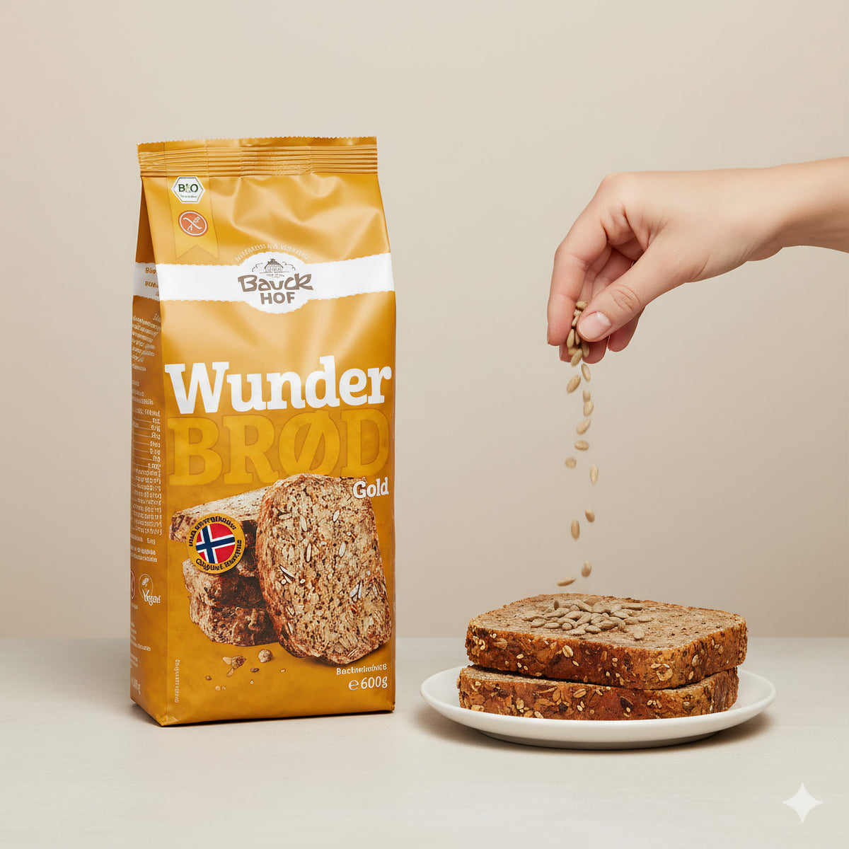 Bauckhof Wunderbrød gold 600g - fit and life shop