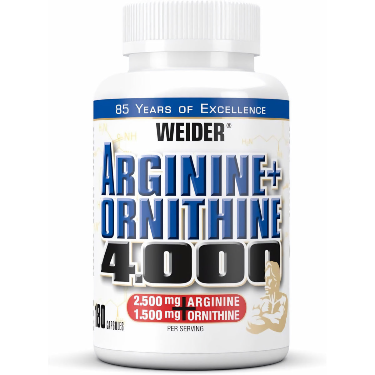 Weider Arginin + Ornithin 4000 (180 Kapseln) - fit and life shop