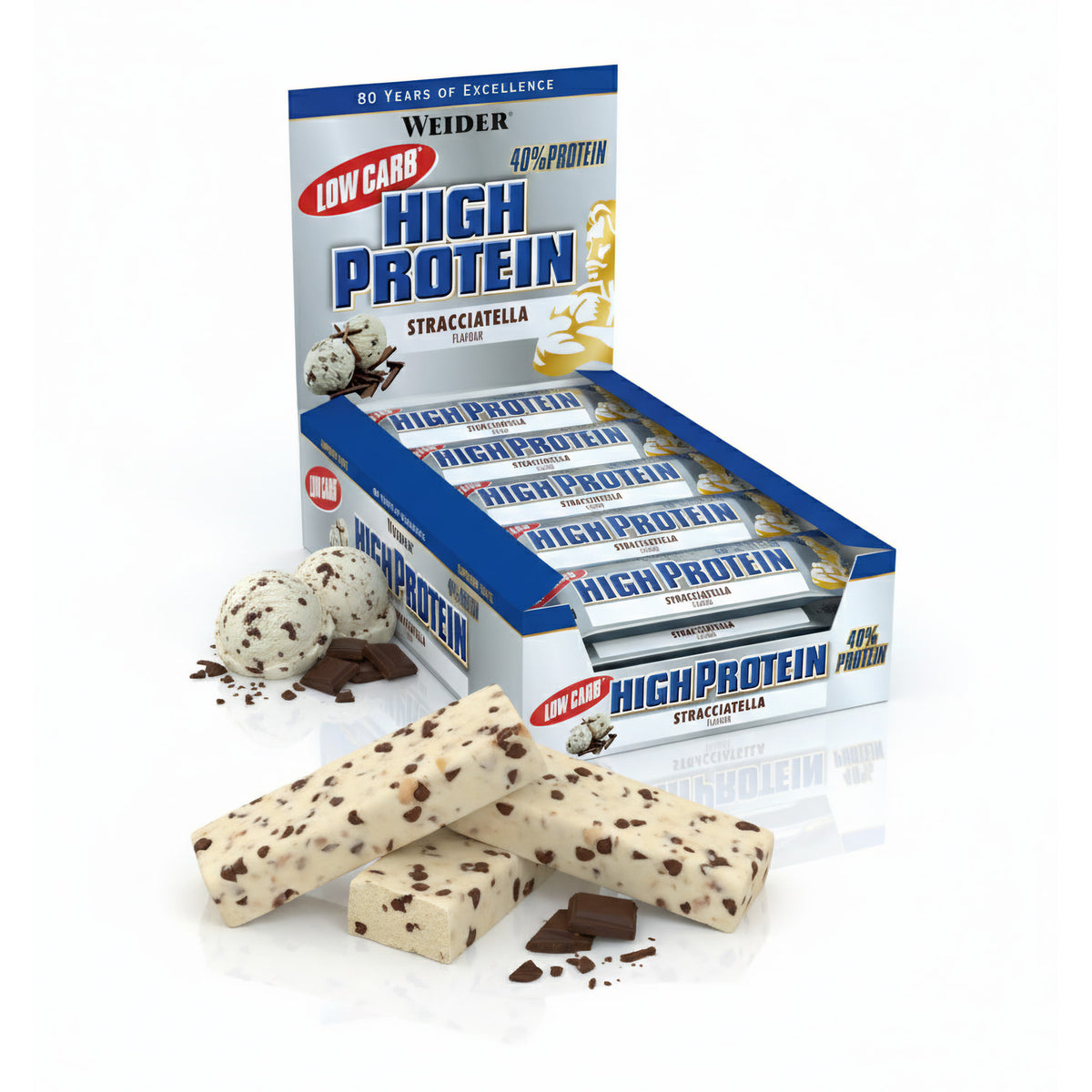 Weider 40% HIGH Protein Bar (24* 50g kleine Riegel Box) - fit and life shop
