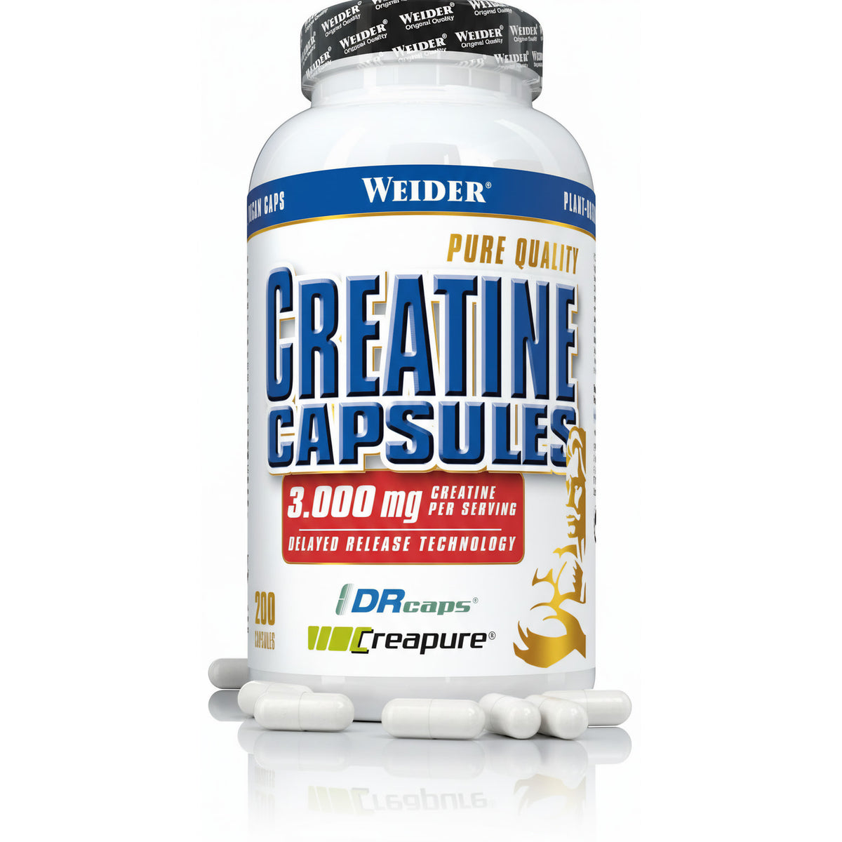 Weider Creatine (Creapure®), 200 Kapseln à 1071mg - fit and life shop