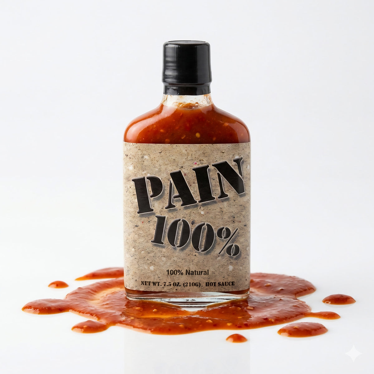 Original Juan Schmerz scharfe Soße, 100 % scharf, für Kochen, in 210 g Flasche, scharfe Würzsauce von Juan