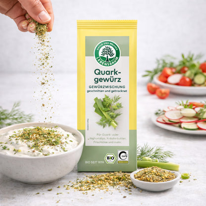 Lebensbaum Bio Quarkgewürz in 30g Packung, natürliche Gewürzmischung für kreative Saucen und Gerichte