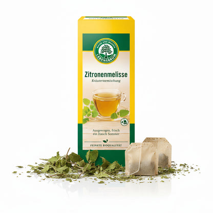 Frühstücks-Zitronenmelisse von Lebensbaum in Bio-Qualität, lose im Beutel, frische grüne Blätter, ideal für Tee und Getränke
