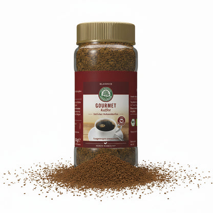 Lebensbaum Bio Gourmet Kaffee Instant, 3 x 100g, Frühstückskaffee in Dose, aromatischer Bio-Kaffee für den Morgen.