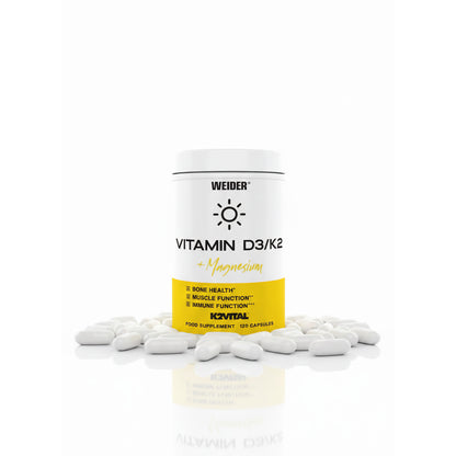 WEIDER Vitamin D3/K2 Kapseln - 120 Caps pro Dose