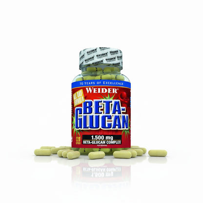 Weider Beta Glucan 120 Kapseln Dose, Vitamin und Mineralien, braune Kapseln in Dose, natürliche Nahrungsergänzung