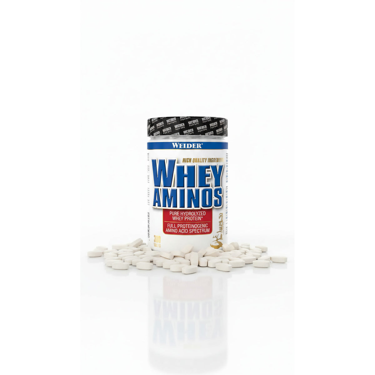 Weider Whey Aminos Tabletten für Muskelaufbau, Dose mit 300 Stück, proteinreiche Nahrungsergänzung in Dose