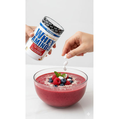 Weider Whey Aminos Tabletten für Muskelaufbau, Dose mit 300 Tabletten, sportliche Verpackung, natürliche Inhaltsstoffe
