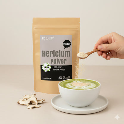 Wohltuer Bio Hericium Pulver Vitalpilz - 200g — Abbildung 2