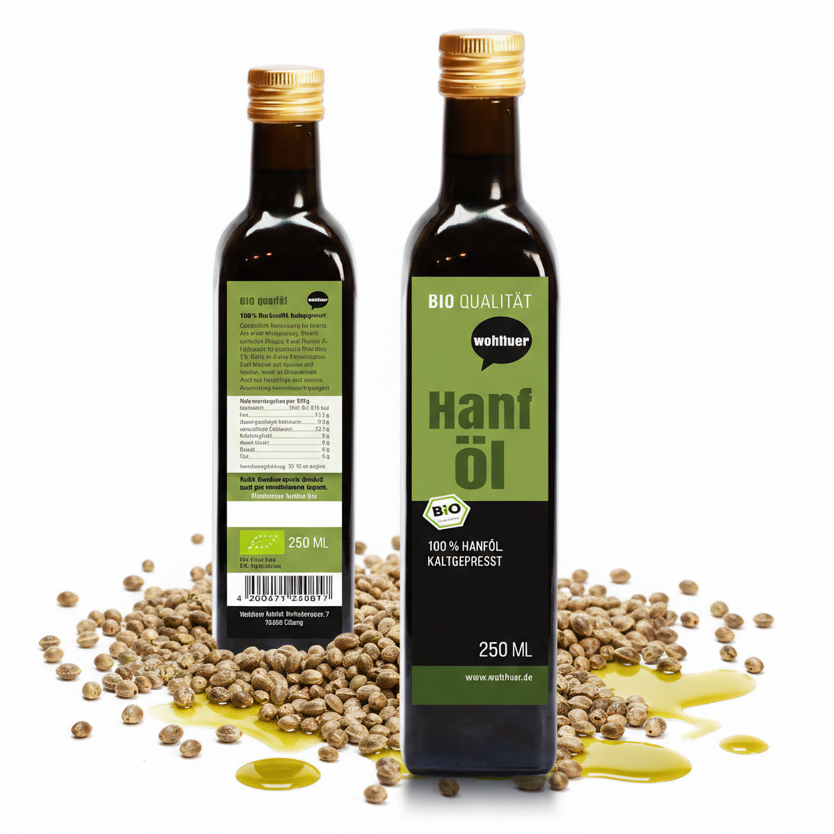 Wohltuer Bio Hanföl kaltgepresst - 250ml