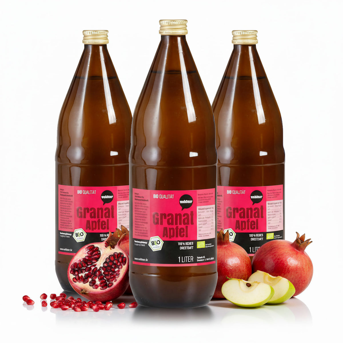 Wohltuer Bio Granatapfel reiner Direktsaft  - 6x 1000ml