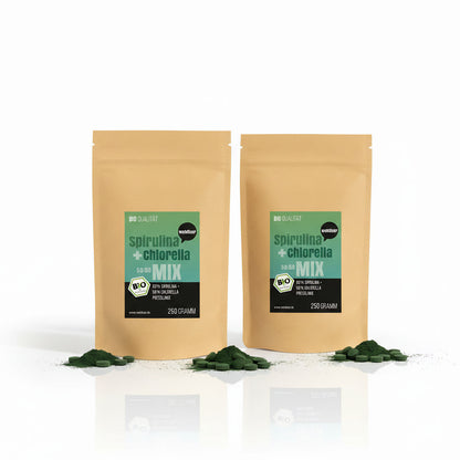 Wohltuer Spirulina + Chlorella Bio Algen Mix Tabletten - 250g