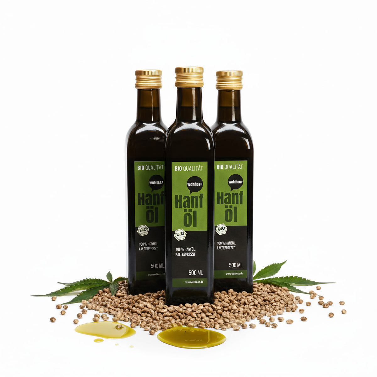 Wohltuer Bio Hanföl kaltgepresst - 500ml