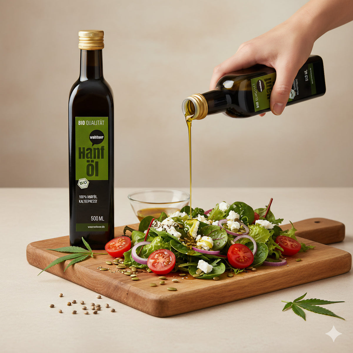 Wohltuer Bio Hanföl kaltgepresst - 500ml — Abbildung 2