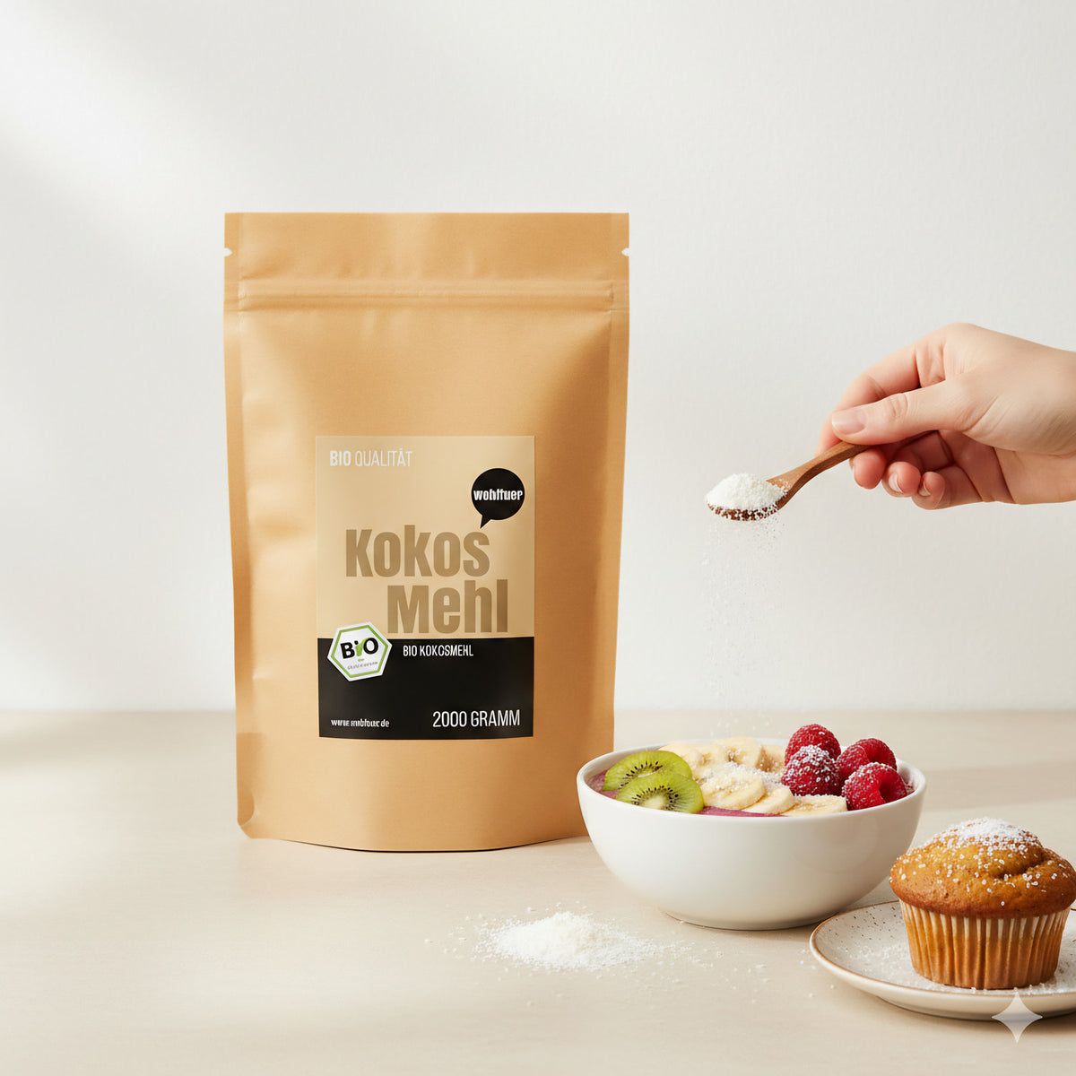 Wohltuer Bio Kokosmehl - 2000g — Abbildung 2