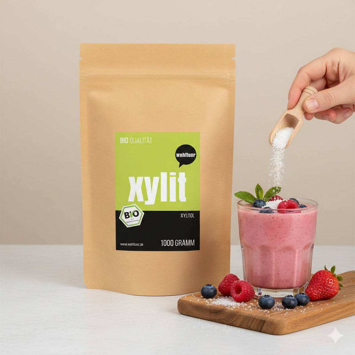 Wohltuer Bio Xylit Zucker - Birkenzucker im Beutel 1000g — Abbildung 2