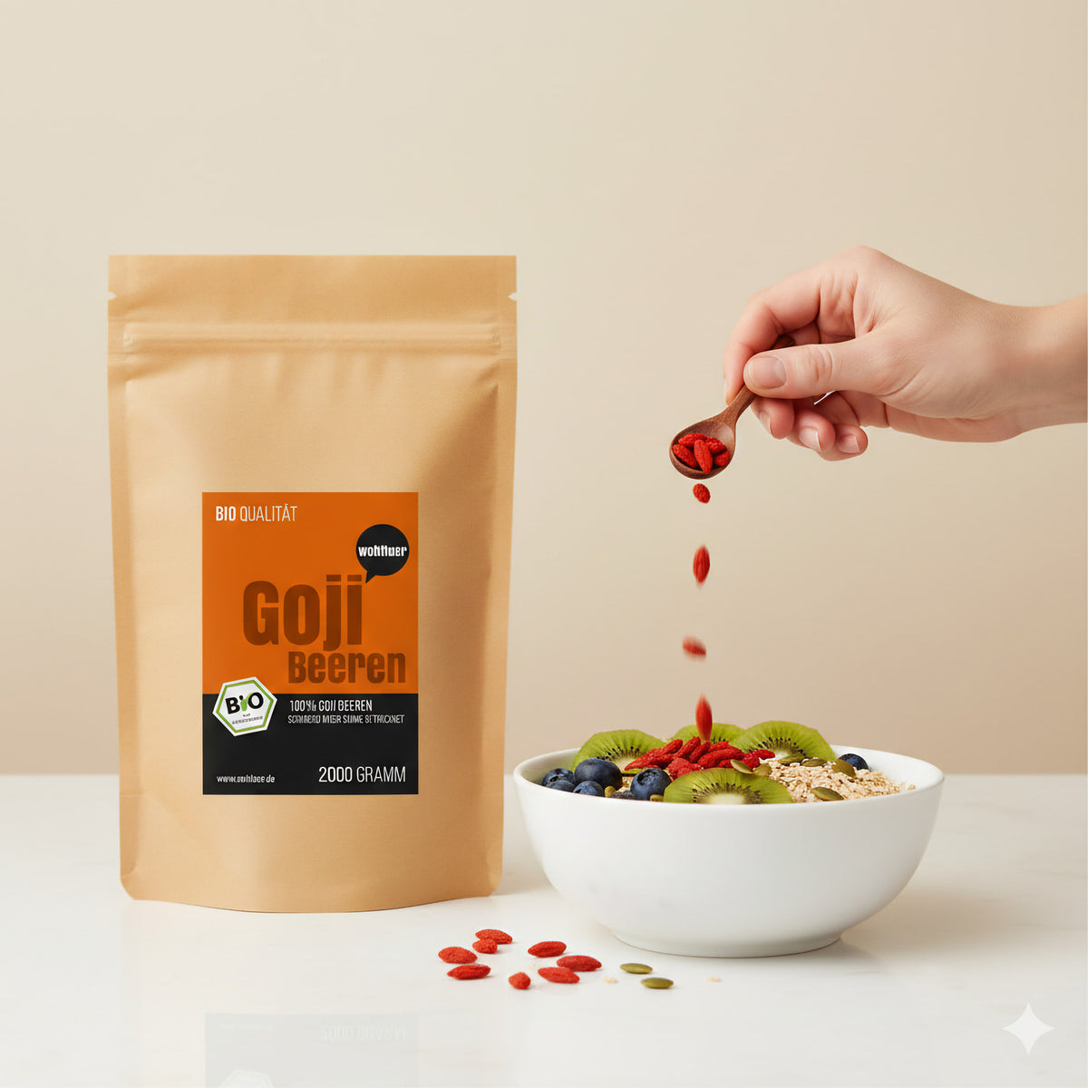 Wohltuer Bio Goji Beeren Superfood 2000g Beutel — Abbildung 2