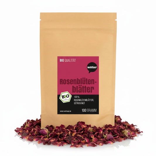 Wohltuer Bio Rosenblütenblätter Tee, Essenzen, Bädern, Küche 100g - fit and life shop