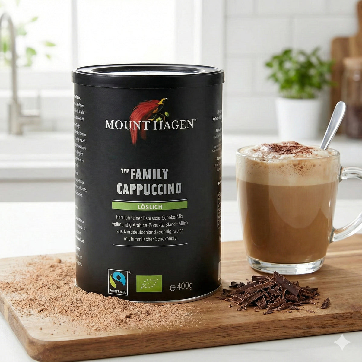 Mount Hagen Bio Cappuccino 400g - fit and life shop