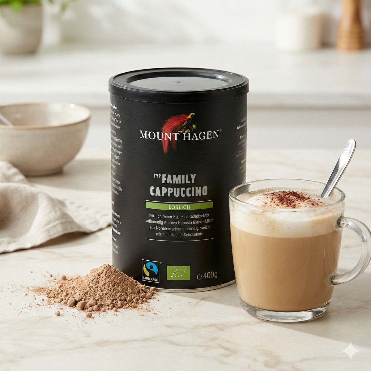 Mount Hagen Bio Cappuccino 200g - fit and life shop
