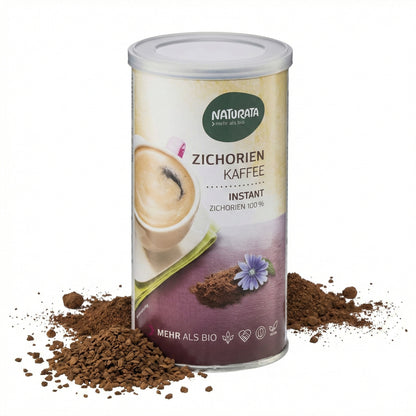 Naturata Zichorienkaffee Instant, 110 g, Frühstücksgetränk in Dose, Kaffeeersatz aus Zichorienwurzel, cremiger Kaffeeersatz