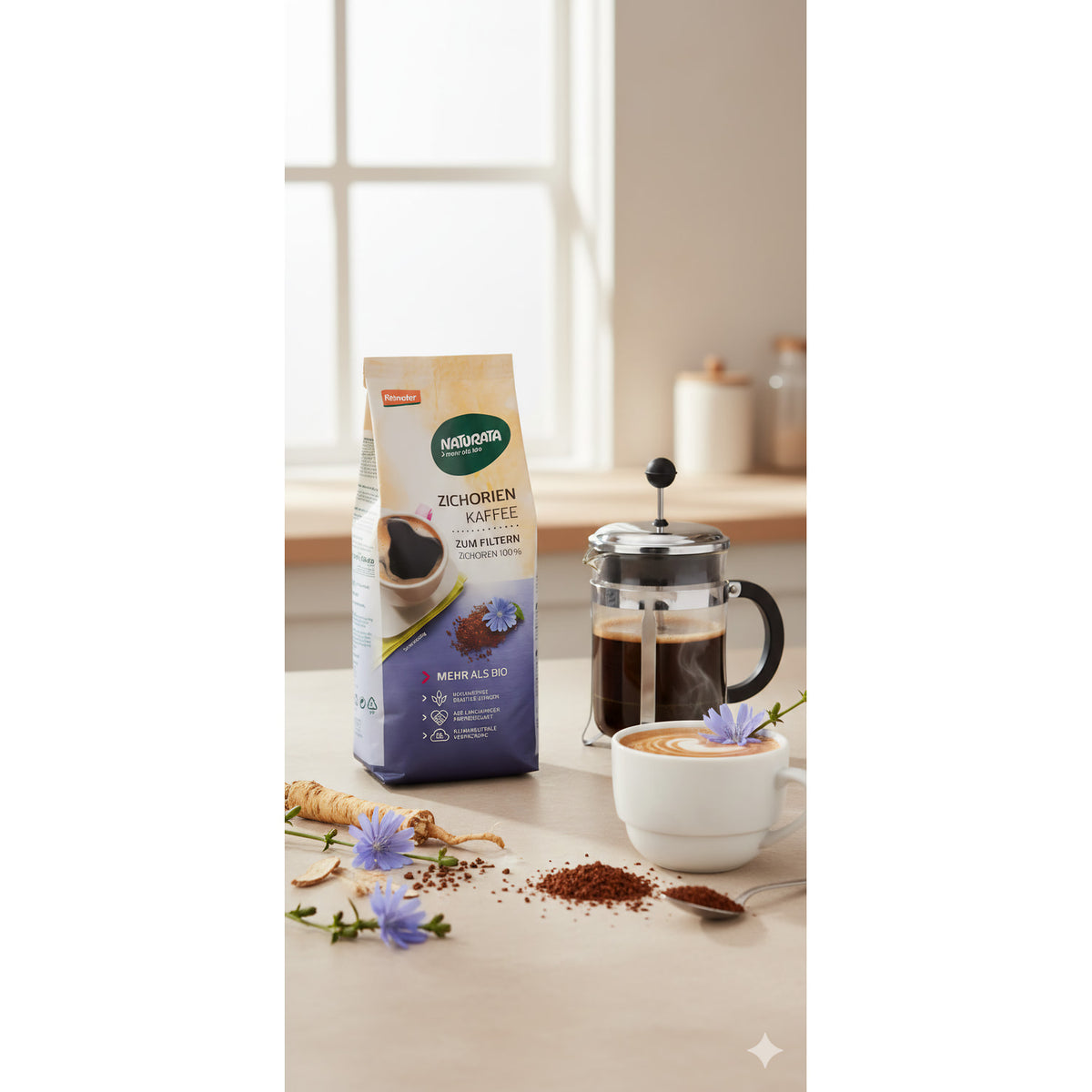 Naturata Zichorienkaffee zum Filtern - Nachfüllbeutel 500g - fit and life shop