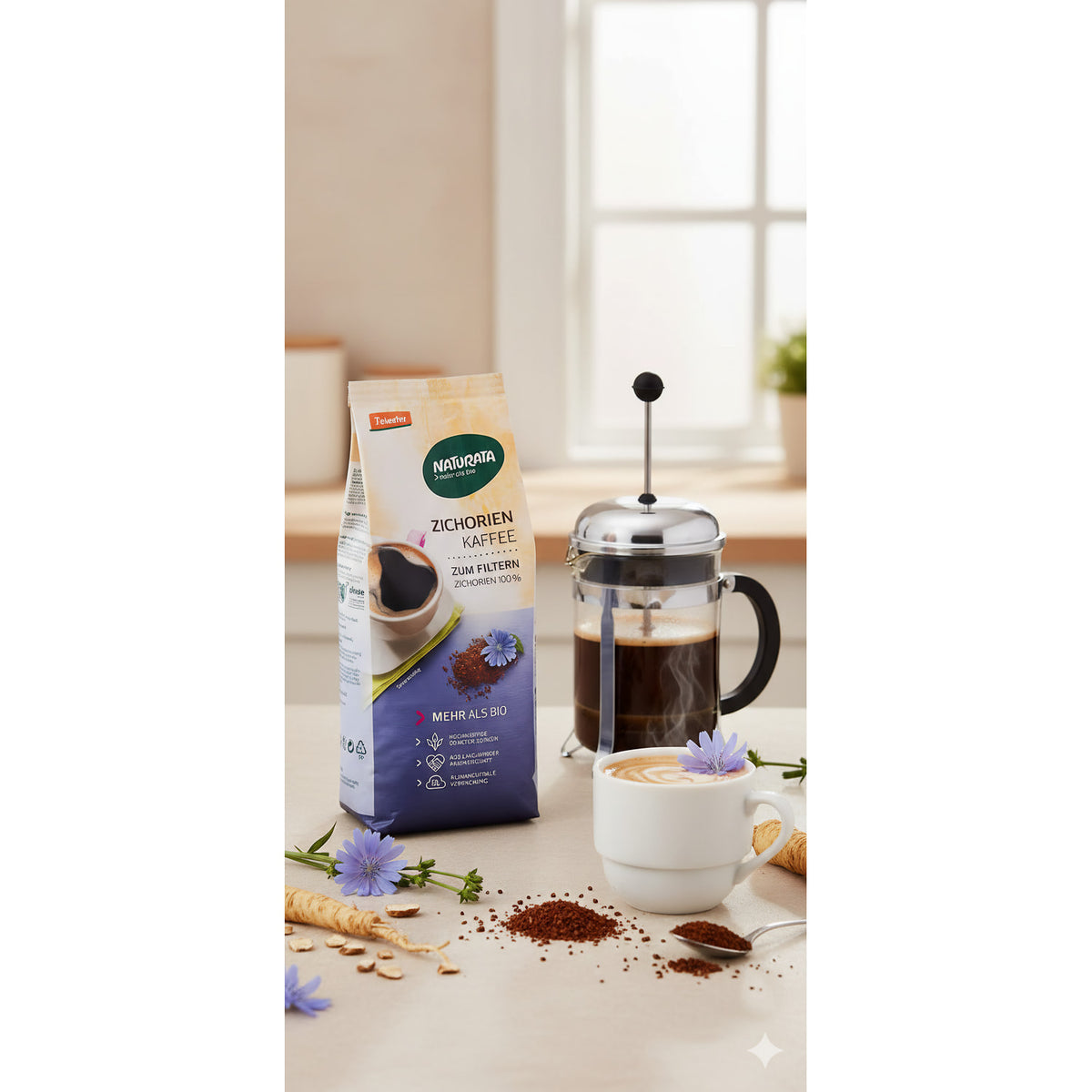 Naturata Zichorienkaffee zum Filtern - Nachfüllbeutel 500g - fit and life shop
