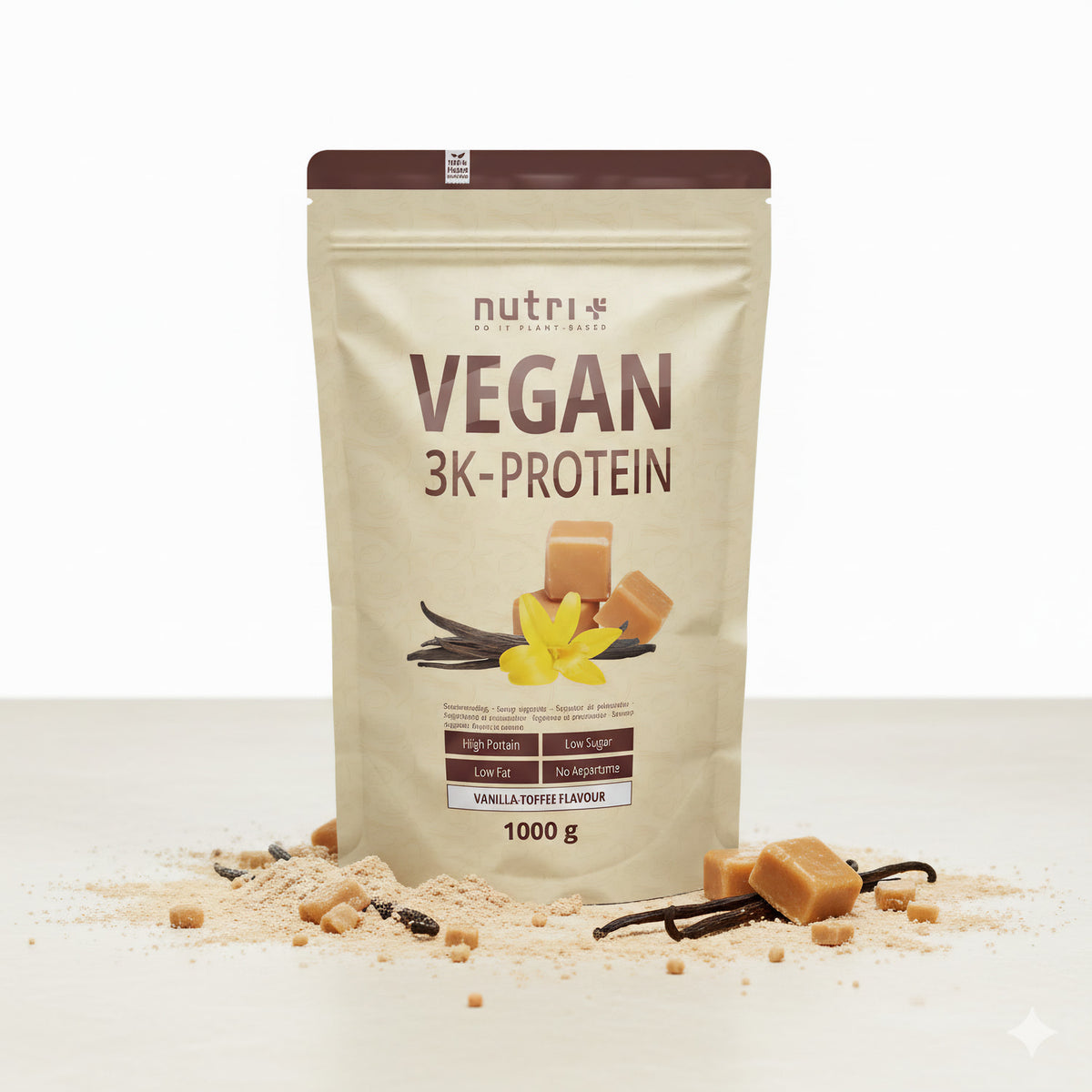 Nutri+ Veganes 3K Eiweißpulver 1000g - fit and life shop