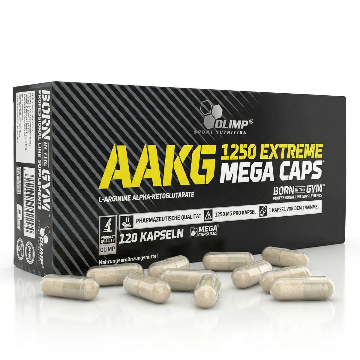 Olimp AAKG Extreme Megacaps, Amino Kapseln, 300 Stück, Nahrungsergänzungsmittel mit Aminosäuren in Kapselform