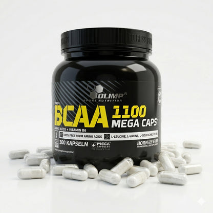 Olimp BCAA Mega Caps, 300 Kapseln, hochwertiges BCAA-Produkt in Gelkapseln für Muskelaufbau und Erholung