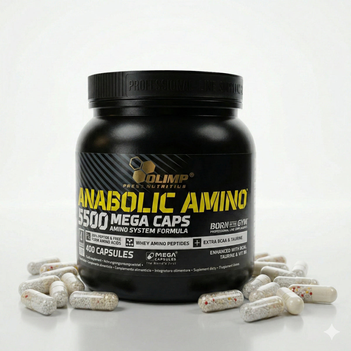 Olimp Amino 5500 Mega Caps, 400 Amino-Kapseln, natürliche Protein- und Aminosäurequelle, für Muskelaufbau und Regeneration