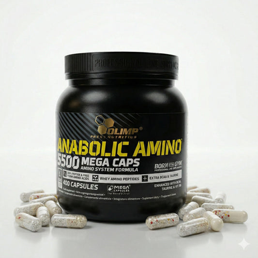 Olimp Amino 5500 Mega Caps, 400 Amino-Kapseln, natürliche Protein- und Aminosäurequelle, für Muskelaufbau und Regeneration