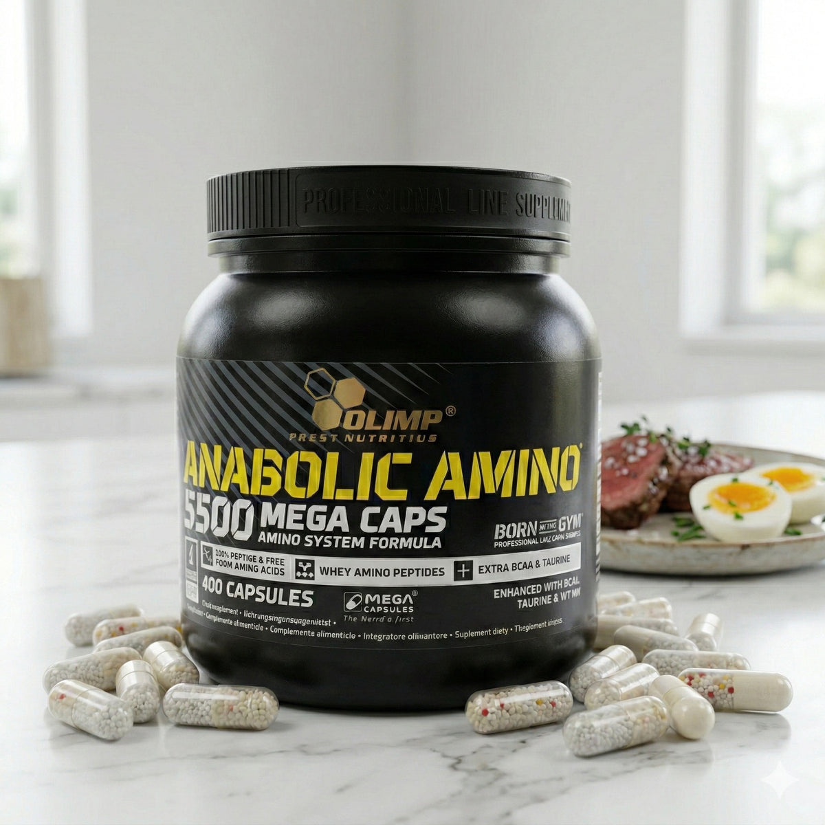 Olimp Amino 5500 Mega Caps, 400 Kapseln, hochwertige Amino Kapseln und Tabletten für Muskelaufbau und Regeneration