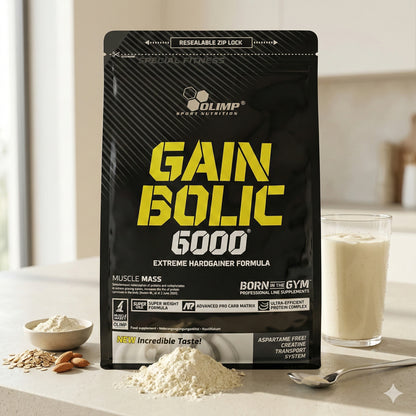 Olimp Gain Bolic 6000 Weight Gainer in 1000g, verschiedene Geschmäcker, cremiges Pulver für Muskelaufbau, in Dose