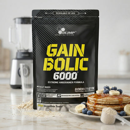 Olimp Gain Bolic 6000 Weight Gainer in 1000g, verschiedene Geschmacksrichtungen, cremiger Protein- und Kalorien-Shake.