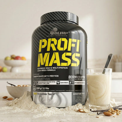 Olimp Profi Mass Weight Gainer in 2500g, verschiedene Geschmäcker, cremiger Muskelaufbau-Proteinshake, Fitness Supplement
