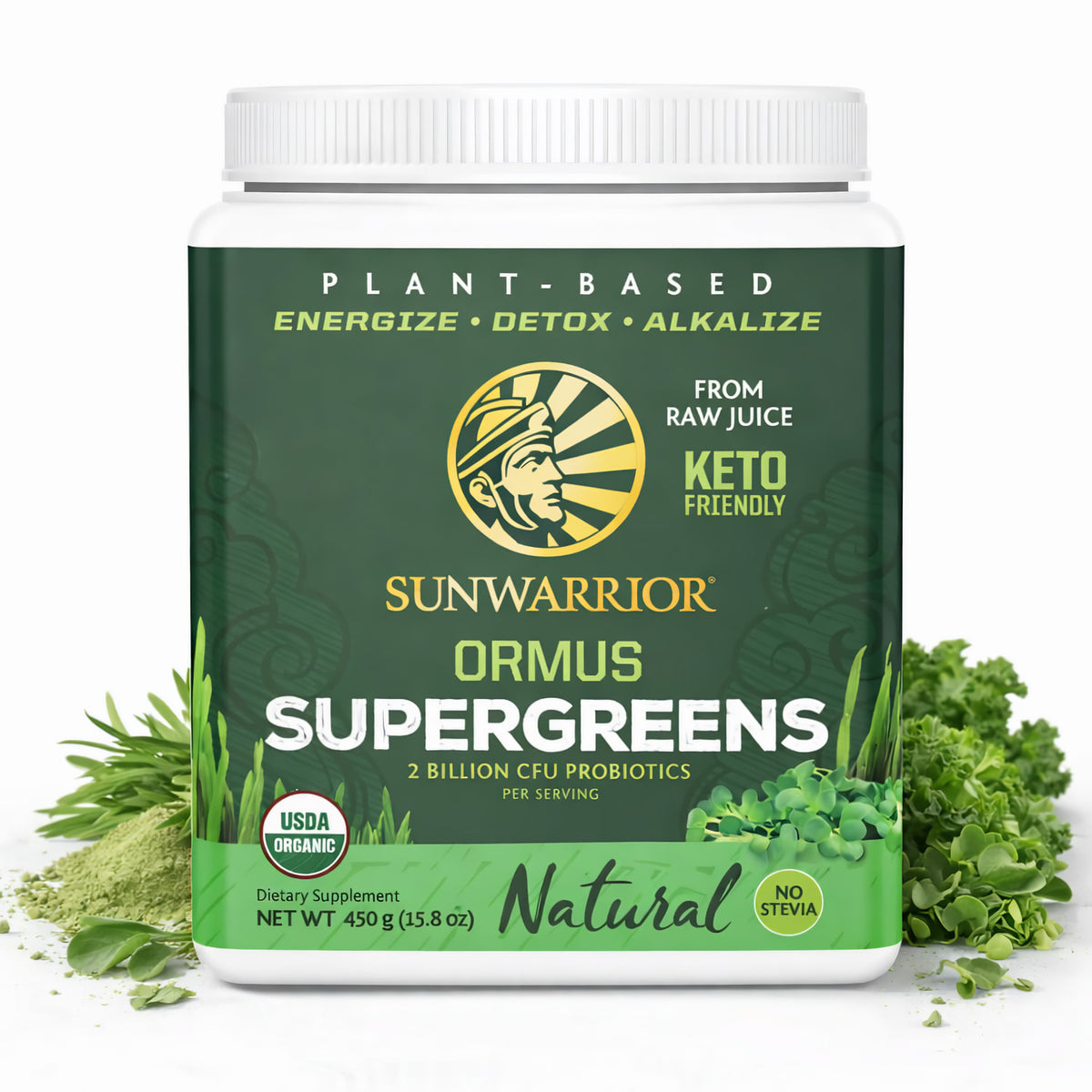Sunwarrior Ormus Super Greens, 226 g Dose, Natural - fit and life shop