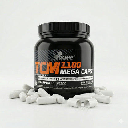 Olimp TCM Mega Caps Creatine Kapseln, 400 Stück, Nahrungsergänzungsmittel für Muskelkraft und Leistung, in Tablettenform