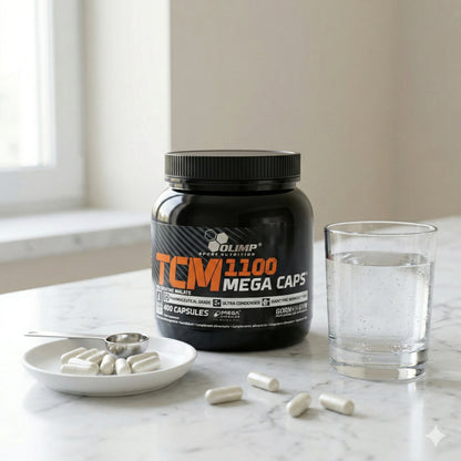 Olimp TCM Mega Caps Kreatin-Kapseln, 400 Stück, praktische Tabletten für Muskelaufbau und Leistungssteigerung