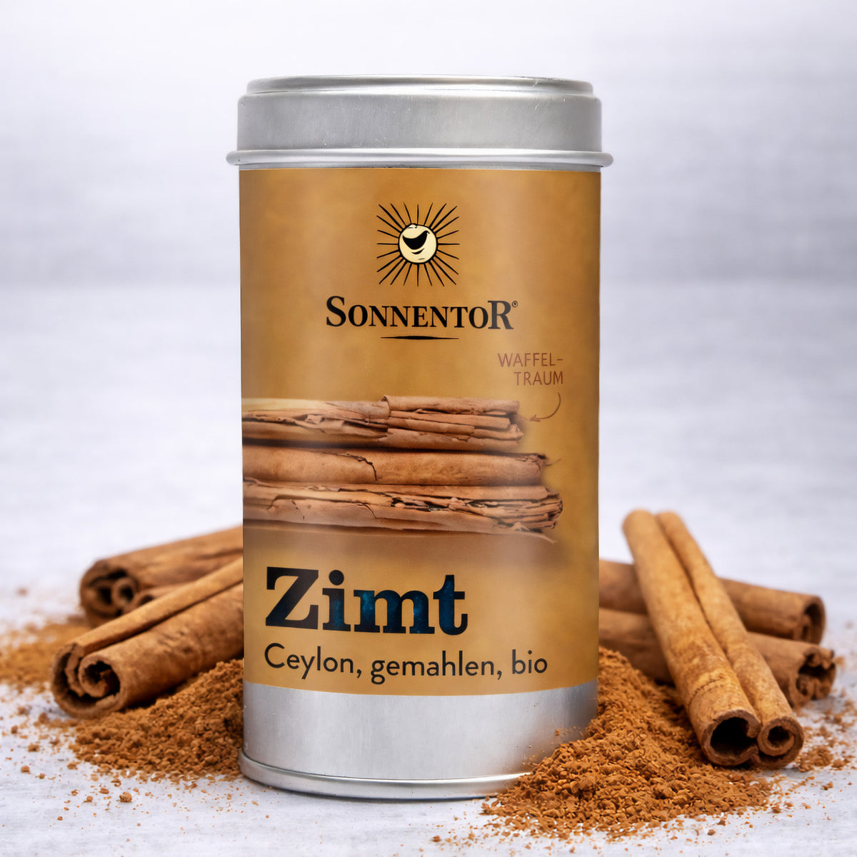 Gemahlener Ceylon-Zimt von Sonnentor, Bio-Qualität, ideal für Teezubereitung, 2x40 g.